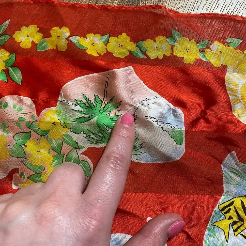 vintage Adrienne Vittadini silk scarf.
